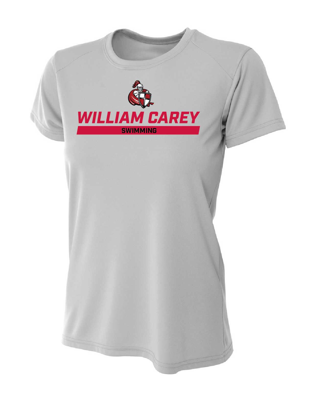 WCU Swimming Women's Short-Sleeve Performance Shirt WCU Swim Silver Wc W/Crusader - Third Coast Soccer