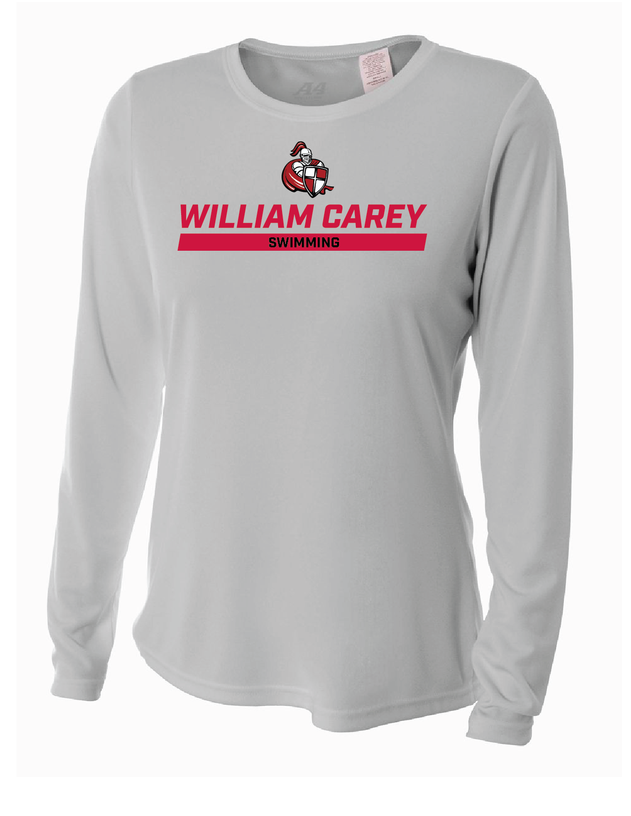 WCU Swimming Women's Long-Sleeve Performance Shirt WCU Swim Silver Wc W/Crusader - Third Coast Soccer