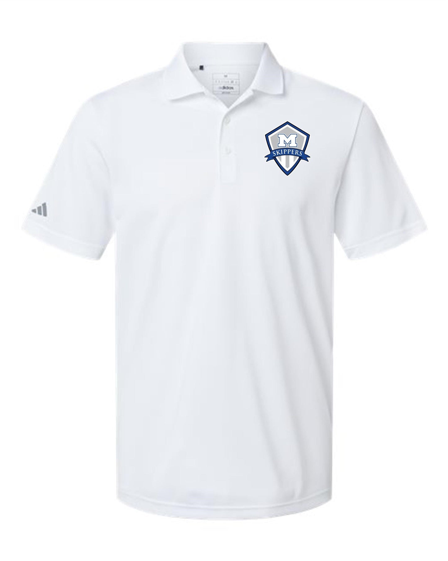 adidas Mandeville HS Basic Sport Polo - White MHS 25 - Third Coast Soccer