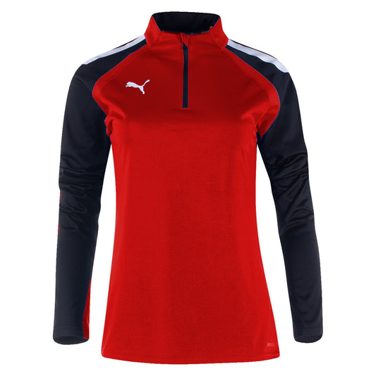 Puma Woman's Team Liga 25 1/4 Zip Jacket - Red/Black Training Wear Red/Black Womens X-Small - Third Coast Soccer