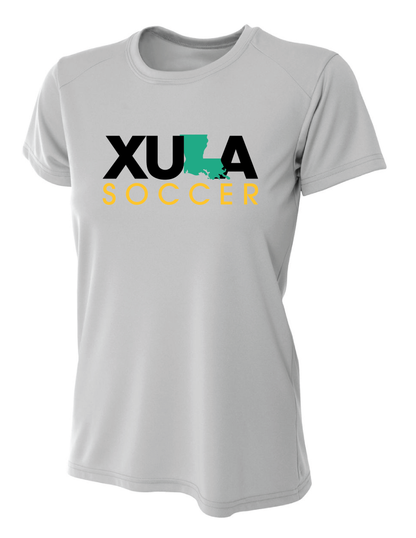 XULA Soccer Short-Sleeve Performance Shirt Xavier University Sport Grey Womens Small - Third Coast Soccer