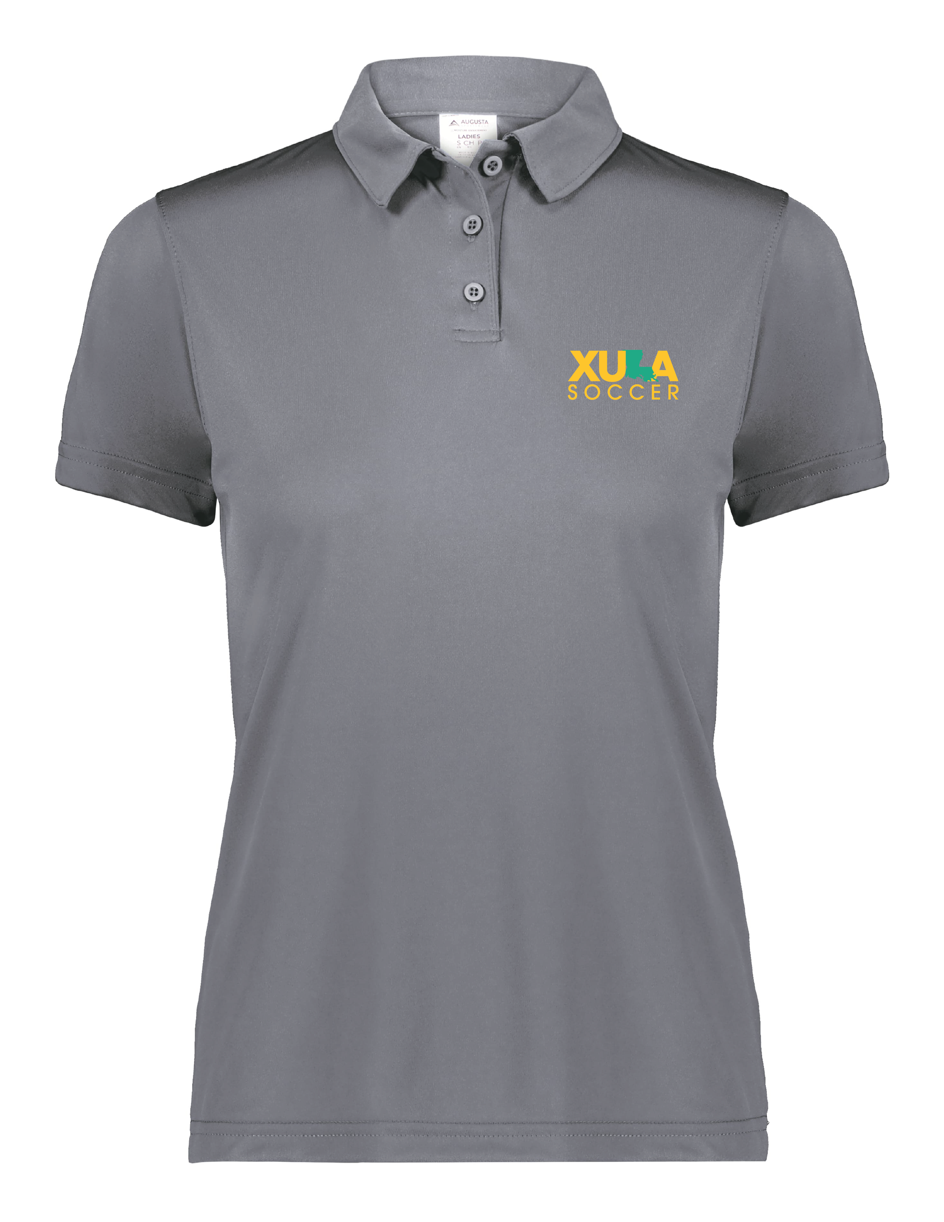 XULA Soccer Women's Vital Polo Xavier University Graphite Womens X-Small - Third Coast Soccer