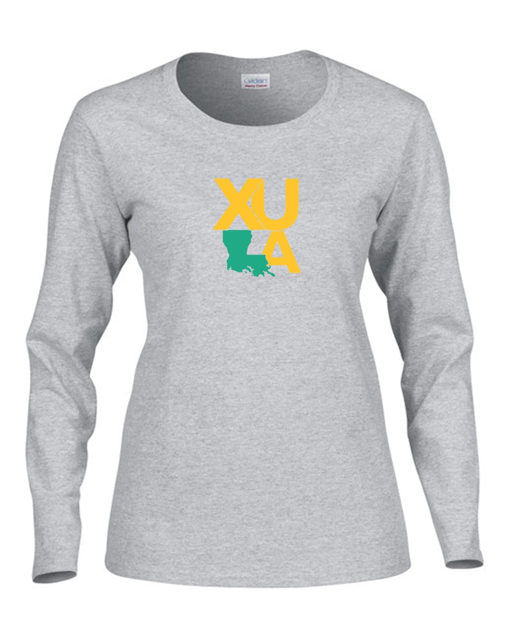 XULA Long-Sleeve Performance Shirt Xavier University Sport Grey Womens Small - Third Coast Soccer