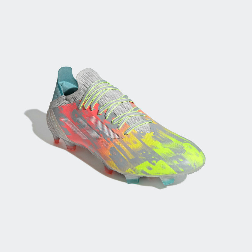 adidas X Speedflow .1 Fg - Clear Onix/Cloud White/Solar Yellow Mens Firm Ground Mens 8 Clear Onix/Fthr White/Solar Ye - Third Coast Soccer