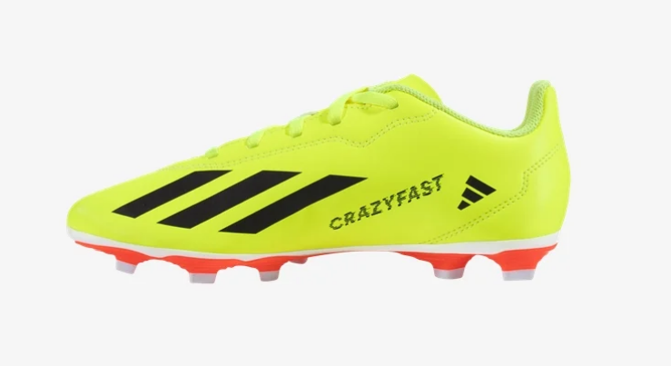 adidas Junior X CrazyFast Club FXG - Solar Yellow/Black/Red Youth Footwear   - Third Coast Soccer