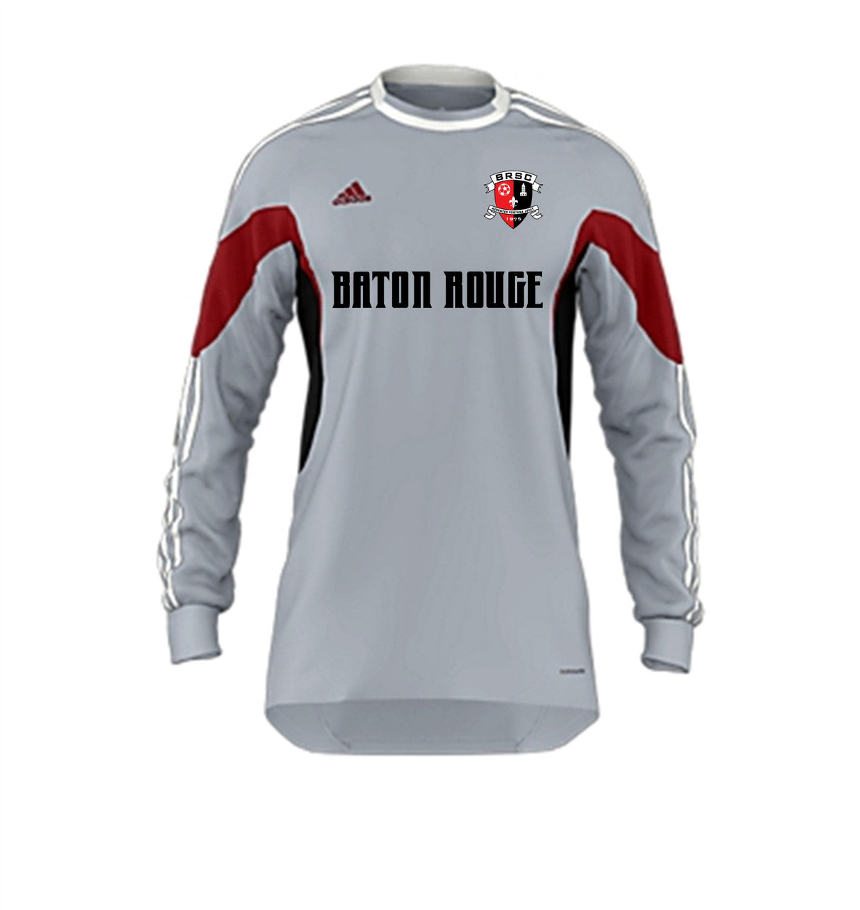 adidas BRSC Long Sleeve Goalkeeper Jersey BRSC 2014-2016 Grey/Red/Black 3Xsmall - Third Coast Soccer