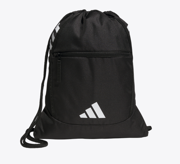 adidas Stadium Sackpack - Black/White Bags - Third Coast Soccer