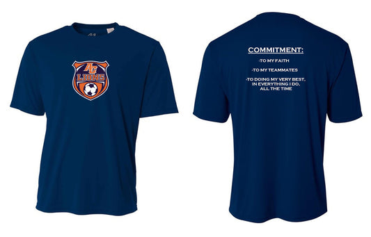 A4 ACS SS Training Jersey Ascension Christian Mens Small Orange - Third Coast Soccer