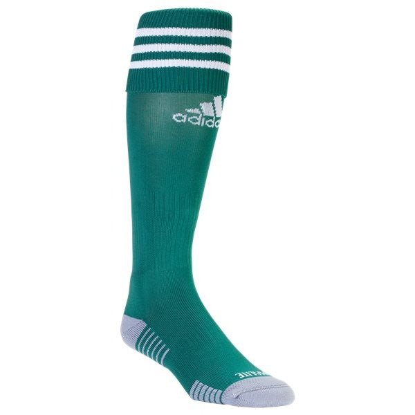 adidas Copa Zone Cushion III Sock - Collegiate Green/White Socks Collegiategreen/White Small (1Y-4Y) - Third Coast Soccer