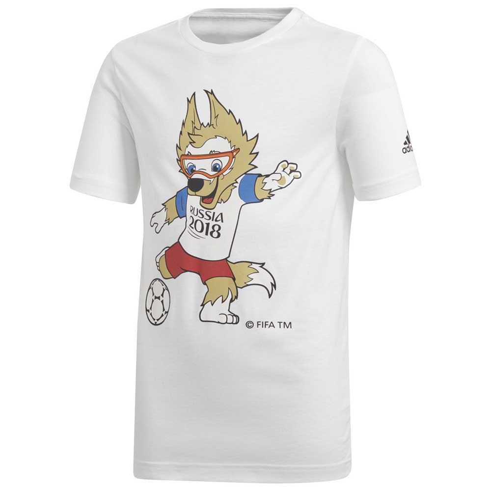 adidas World Cup 2018 Mascot T-Shirt T-Shirts White/Red/Blue Mens Small - Third Coast Soccer