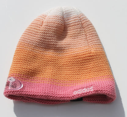 adidas Multicolor Reversible Beanie - Pink/Orange/Tan Hats Pink/Orange/Tan  - Third Coast Soccer