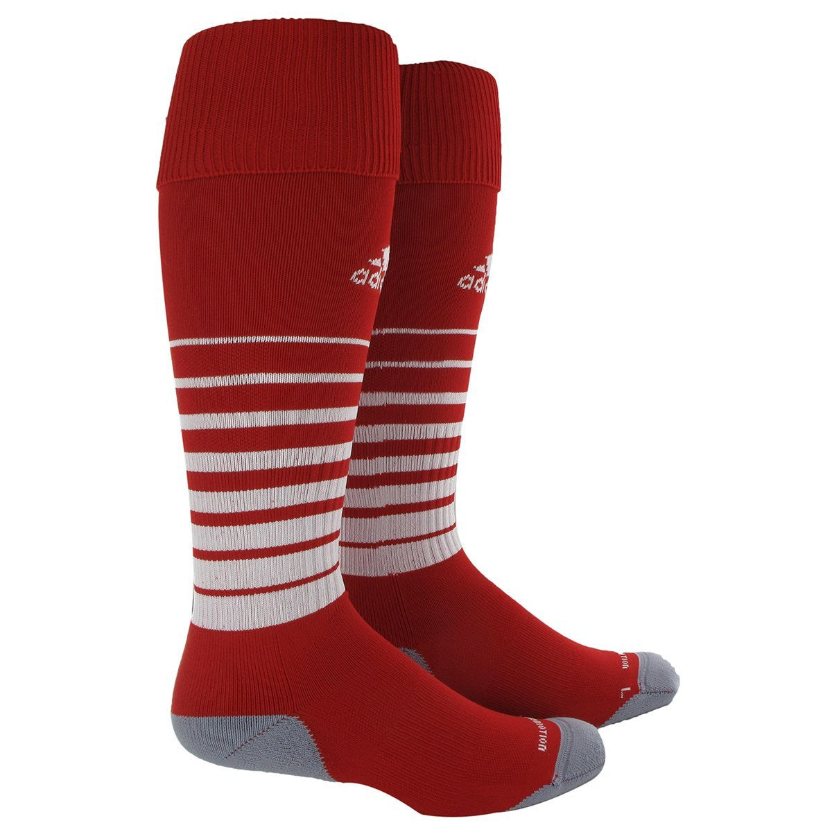 adidas Team Speed Soccer Sock Large - University Red/White Socks Large (11-13, 10-13, Etc.) Red/White - Third Coast Soccer