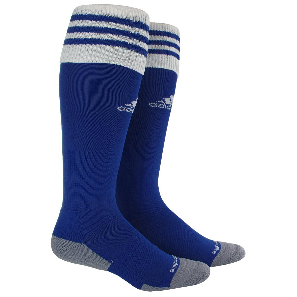 adidas Copa Zone Cushion II Soccer Sock Medium - Cobalt/White Socks Medium (8-10, 9-11, Etc.) Cobalt/White - Third Coast Soccer