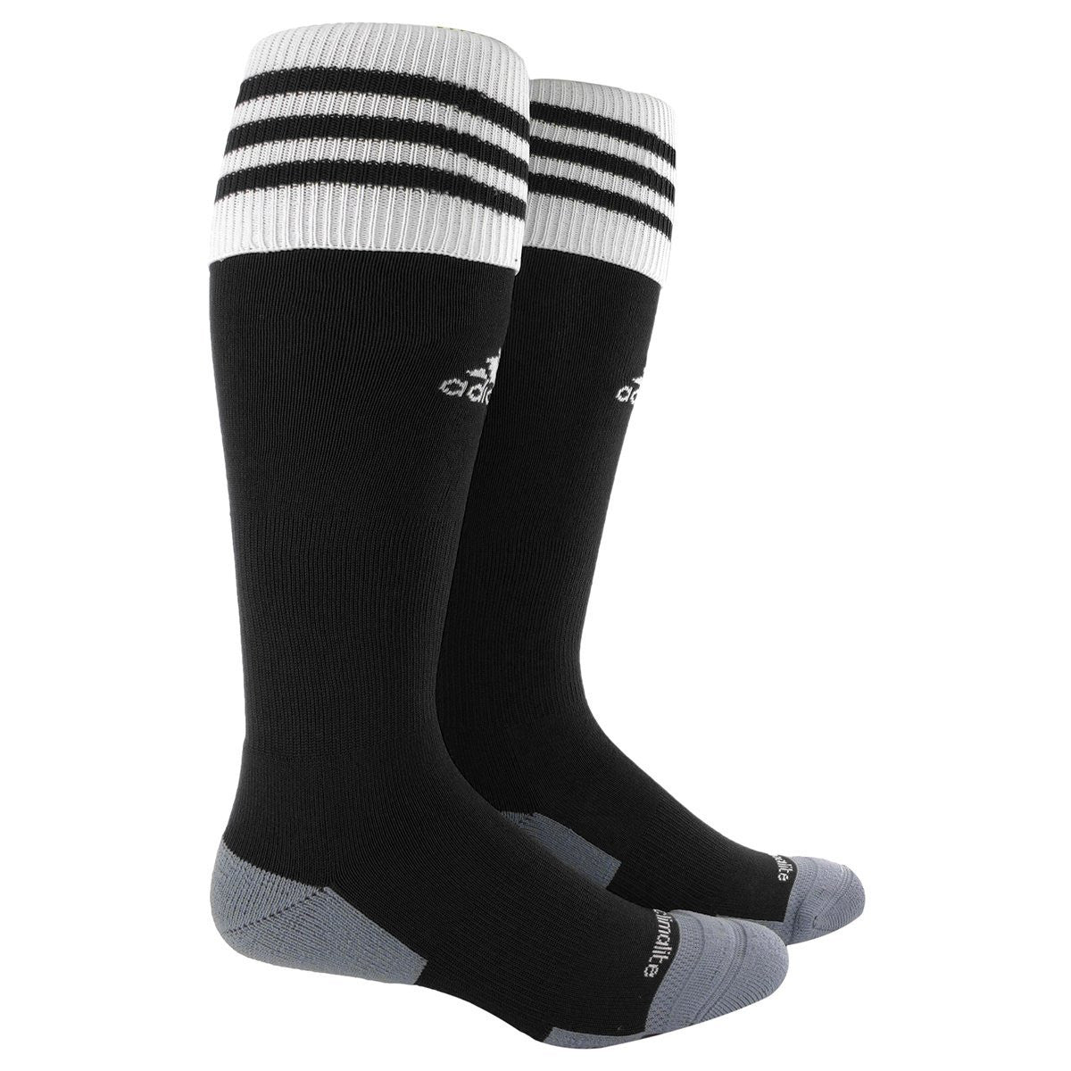 adidas Copa Zone Cushion II Soccer Sock Medium - Black/White Socks Medium (8-10, 9-11, Etc.) Black/White - Third Coast Soccer