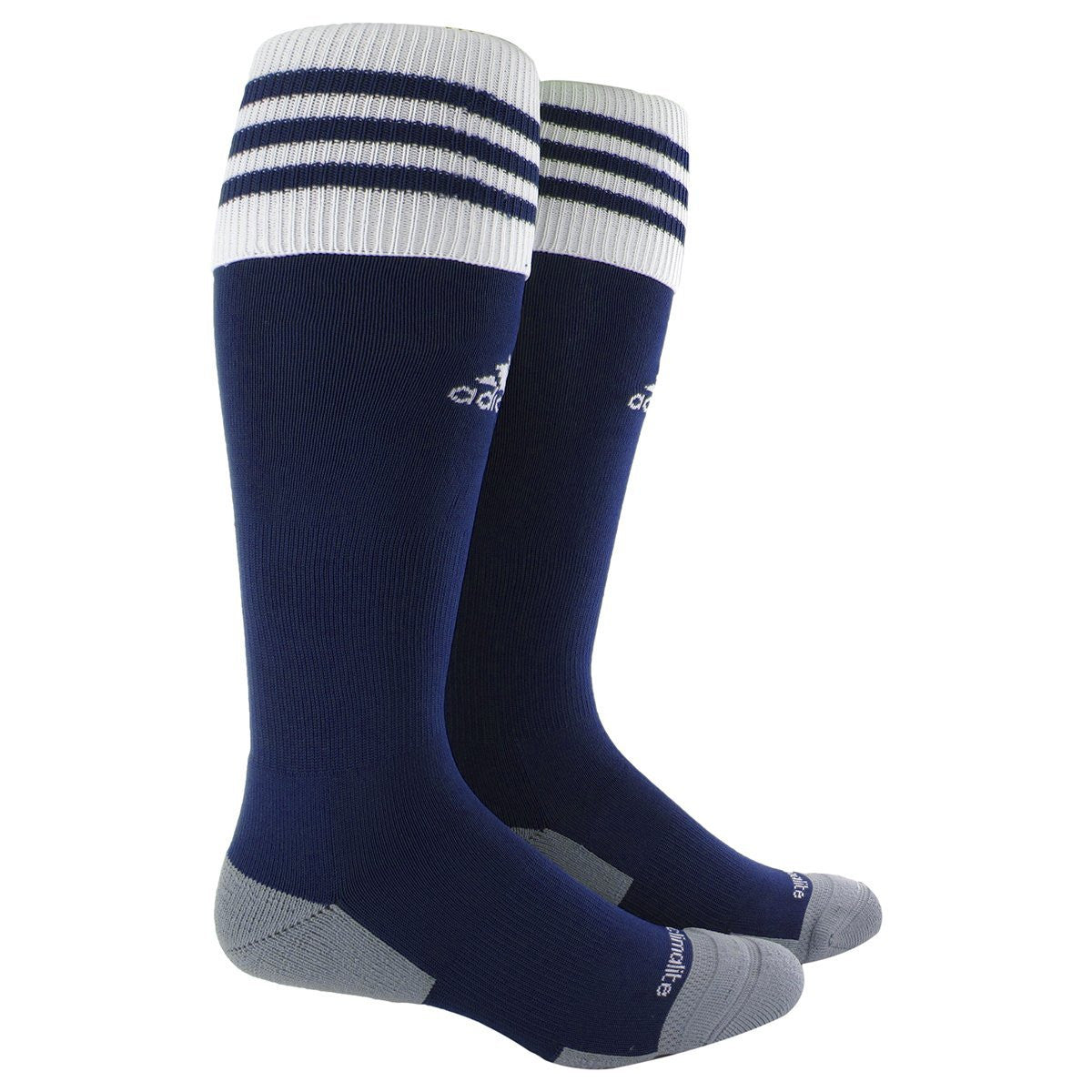 adidas Copa Zone Cushion II Soccer Sock Large - New Navy/White Socks Large (11-13, 10-13, Etc.) New Navy/White - Third Coast Soccer