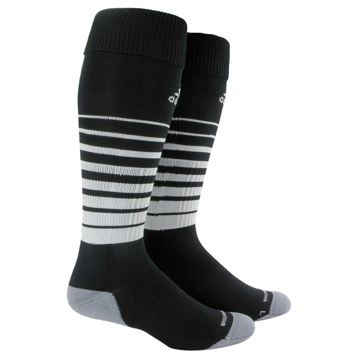 adidas Team Speed Soccer Sock Medium - Black/White Socks Medium (8-10, 9-11, Etc.) Black/White - Third Coast Soccer