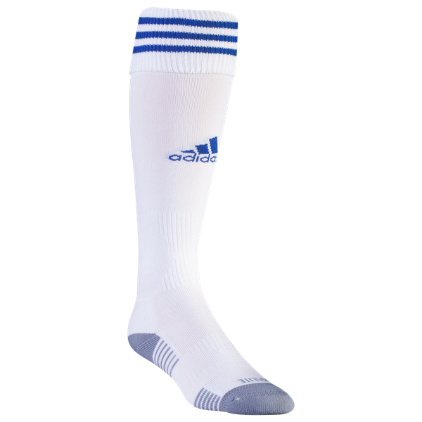 adidas Copa Zone Cushion III Sock - White/Royal Socks White/Cobalt Small (5-7, 8-9, Etc.) - Third Coast Soccer