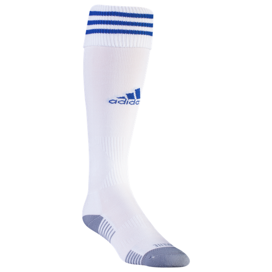 adidas Copa Zone Cushion III Sock - White/Royal Socks White/Cobalt Small (5-7, 8-9, Etc.) - Third Coast Soccer