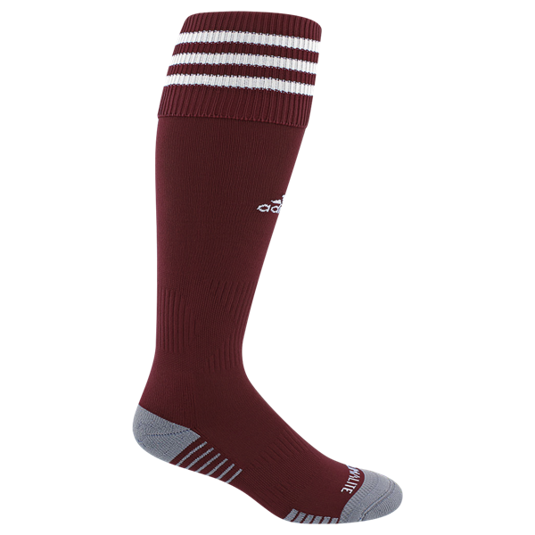 adidas Copa Zone Cushion III Sock - Maroon/White Socks Maroon/White Small (5-7, 8-9, Etc.) - Third Coast Soccer