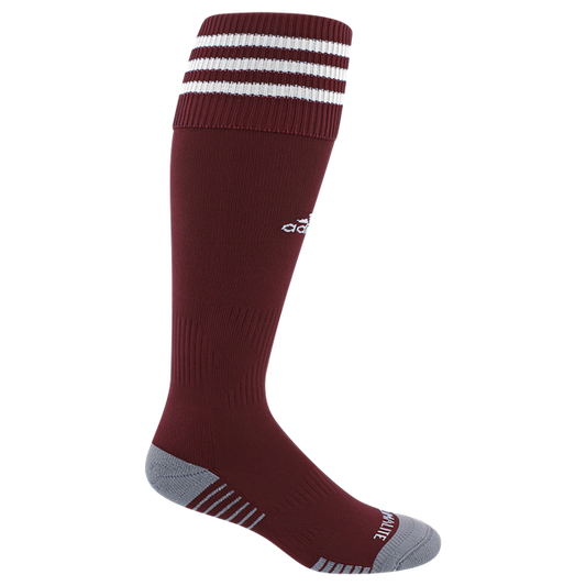 adidas Copa Zone Cushion III Sock - Maroon/White Socks Maroon/White Small (5-7, 8-9, Etc.) - Third Coast Soccer