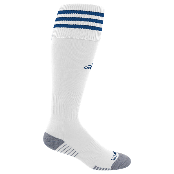 adidas Copa Zone Cushion III Sock - White/Navy Socks White/Navy Small (5-7, 8-9, Etc.) - Third Coast Soccer