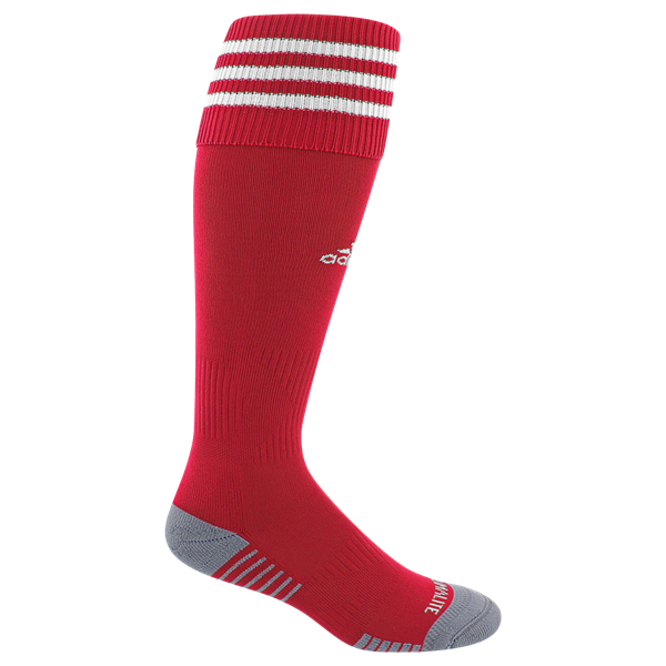 adidas Copa Zone Cushion Iii Sock - Red/White Socks University Red/White Small (5-7, 8-9, Etc.) - Third Coast Soccer