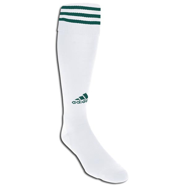 adidas Copa Zone Cushion Sock - Large - White/Forest Green Socks Large (11-13, 10-13, Etc.) White/Forest - Third Coast Soccer