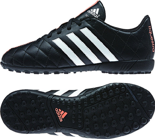 adidas 11Questra Turf Junior - Black-White Youth Turf 5 Black/Corewhite/Flashorange - Third Coast Soccer