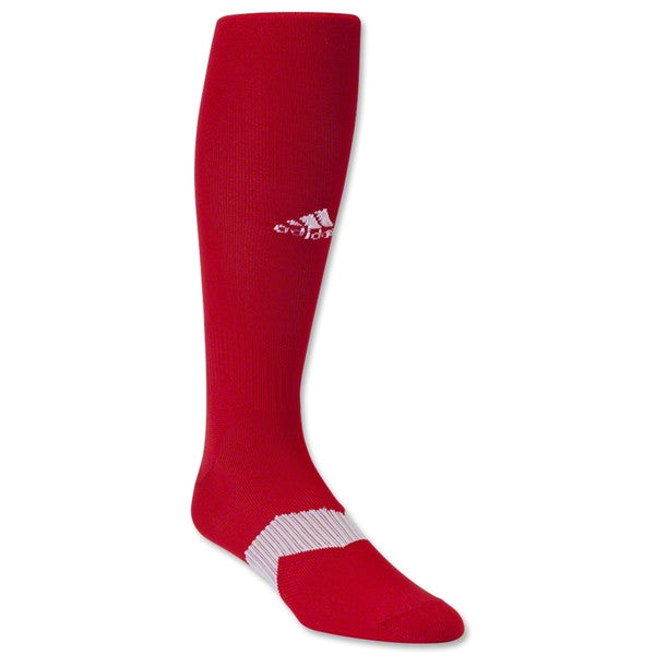 adidas Metro IV Sock - Red/White Socks Small (5-7, 8-9, Etc.) Power Red - Third Coast Soccer