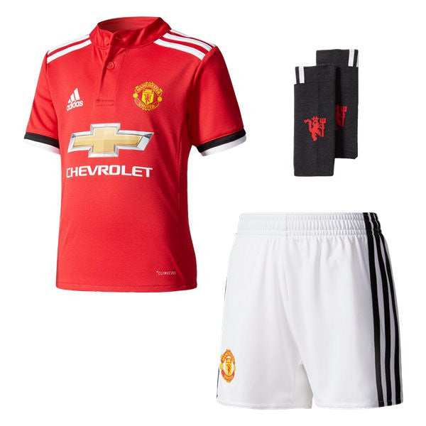 adidas Manchester United Home Mini Kit 17/18 Club Replica Real Red/White/Black Youth Extra Extra Small - Third Coast Soccer