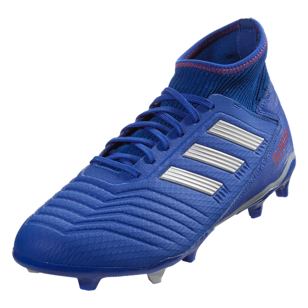 adidas Predator 19.3 FG - Bold Blue/Silver Metallic/Active Red Mens Firm Ground Mens 6.5 Bold Blue/Silver/Red - Third Coast Soccer