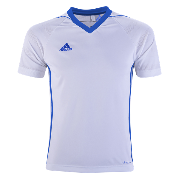 adidas Tiro 17 Jersey - White/Bold Blue Jerseys Mens Small White/Bold Blue - Third Coast Soccer