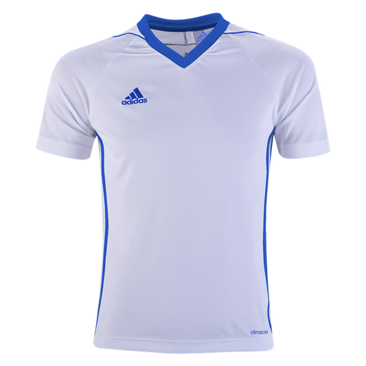 adidas Tiro 17 Jersey - White/Bold Blue Jerseys Mens Small White/Bold Blue - Third Coast Soccer