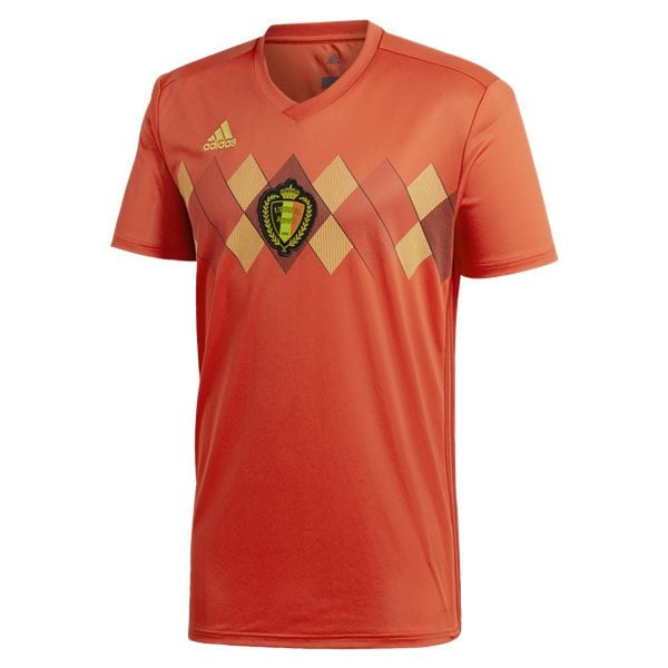 adidas Belgium Home Jersey 2018 International Replica Vividred/Powerred/Boldgold Mens Small - Third Coast Soccer