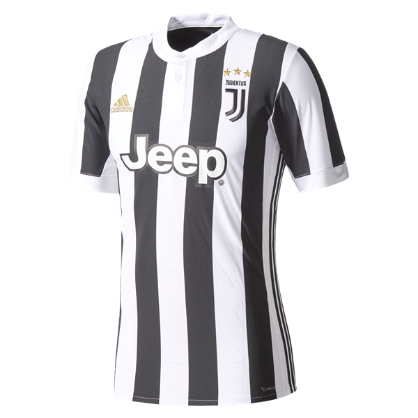 adidas Juventus Home Jersey 17/18 Club Replica White/Black Mens Small - Third Coast Soccer