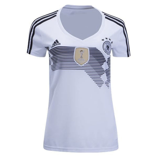 adidas Germany Women's Home Jersey 2018 International Replica Closeout White/Black Womens 2Xs - Third Coast Soccer