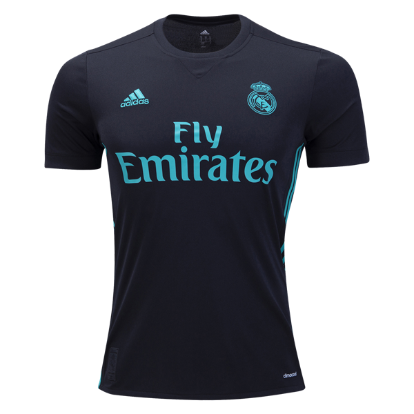 adidas Real Madrid Away Jersey 17/18 Club Replica Black/Aero Reef Mens Small - Third Coast Soccer