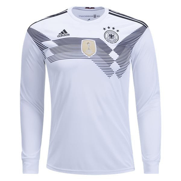 adidas Germany LS Home Jersey 2018 International Replica White/Black Mens Small - Third Coast Soccer