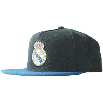 adidas Real Madrid Flat Cap Hats Solid Grey/Vivid Teal  - Third Coast Soccer