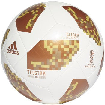 adidas Telstar 18 World Cup Glider - White/Copper Gold/Gold Metallic Balls White/Copergold/Goldmetalic 5 - Third Coast Soccer