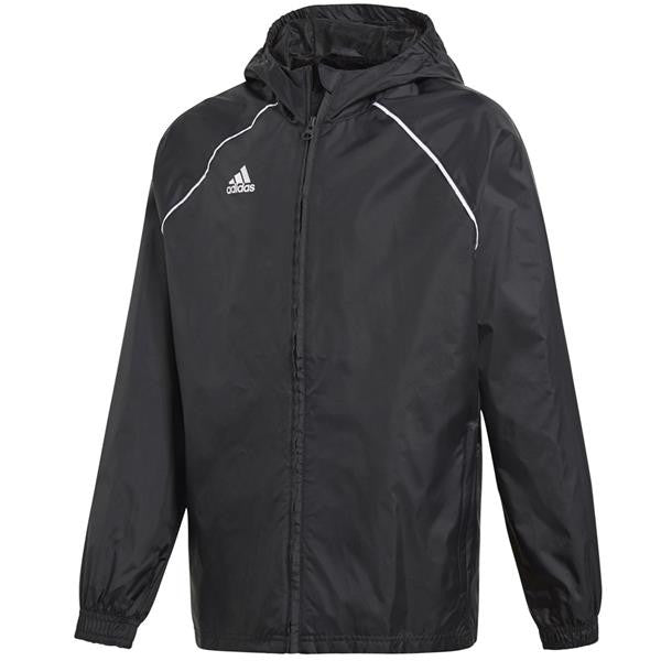 adidas Core 18 Rain Jacket - Black/White apparel closeout Black/White Mens Small - Third Coast Soccer