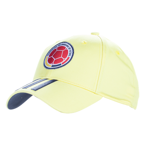 adidas Colombia 3 Stripe Cap 2018 Hats Boldyellow/Navy  - Third Coast Soccer