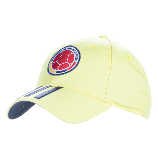 adidas Colombia 3 Stripe Cap 2018 Hats Boldyellow/Navy  - Third Coast Soccer