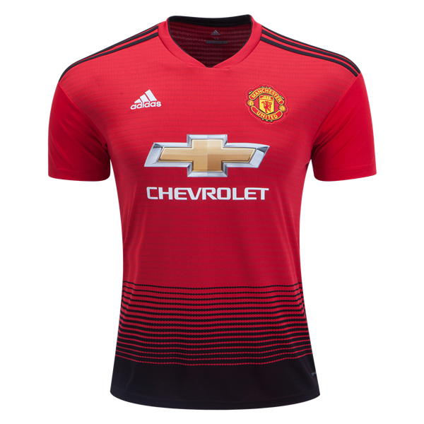 adidas Manchester United Home Jersey 18/19 Club Replica Closeout Mens Small Real Red/Black - Third Coast Soccer