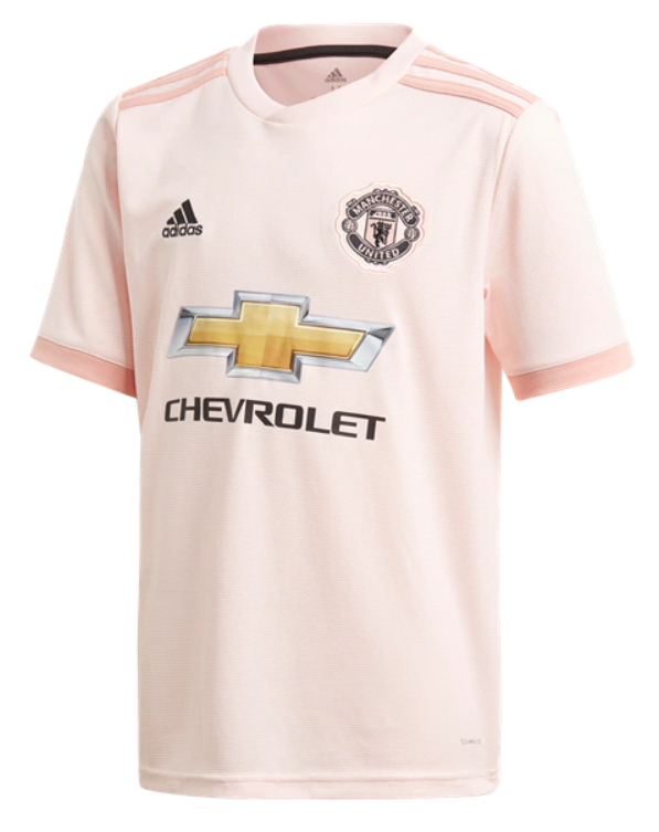 adidas Youth Manchester United Away Jersey 18/19 Club Replica Youth Extra Small Icepnk/Trapn - Third Coast Soccer