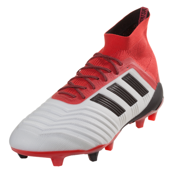 Adidas Predator 18.1 FG - White/Black/Real Coral Mens Firm Ground White/Black/Reacor Mens 6.5 - Third Coast Soccer
