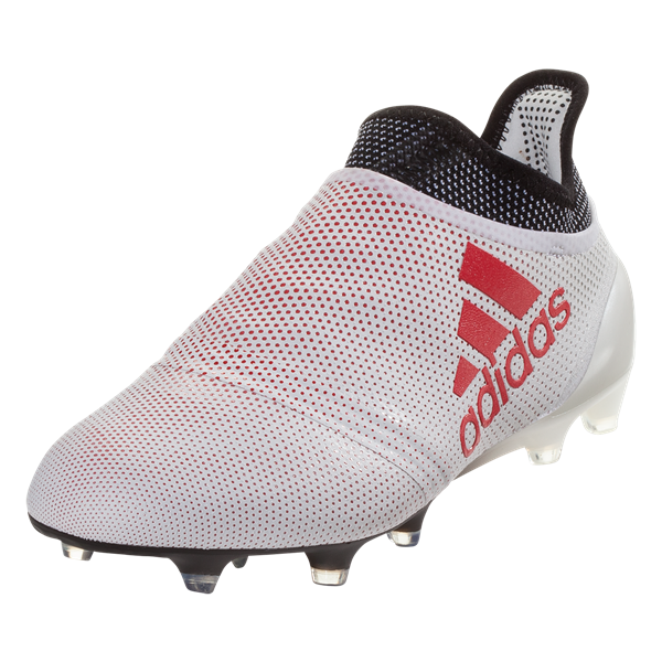 Adidas X 17+ FG - White/Coral Red/Black Mens Firm Ground Grey/Reacore/Black Mens 6.5 - Third Coast Soccer