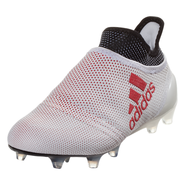 Adidas X 17+ Junior FG - White/Black/Real Coral Youth Firm Ground Grey/Reacore/White Youth 4 - Third Coast Soccer