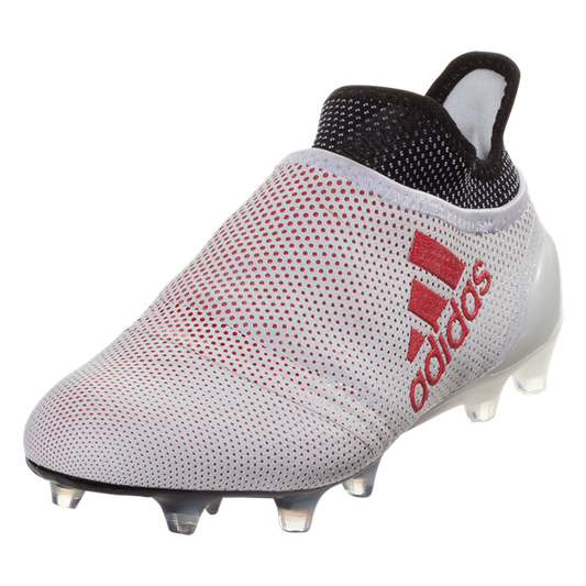 Adidas X 17+ Junior FG - White/Black/Real Coral Youth Firm Ground Grey/Reacore/White Youth 4 - Third Coast Soccer