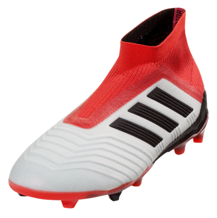 adidas Predator 18+ Junior FG - White/Black/Real Coral Youth Firm Ground White/Black/Reacor Youth 4 - Third Coast Soccer
